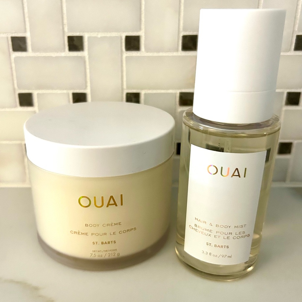 OUAI St. Barts body cream and hair mist set 🌴